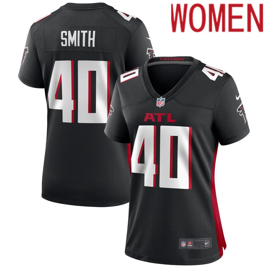 Women Atlanta Falcons 40 Keith Smith Nike Black Game Jersey